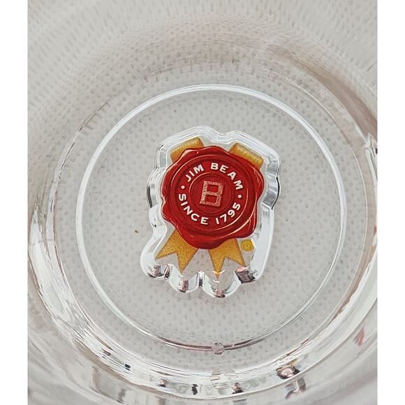 GLASSES-Old Fashion/Rocks-Jim Beam Collector-Clear-Emblem on Bottom-Set of 4 - Picture 5 of 9